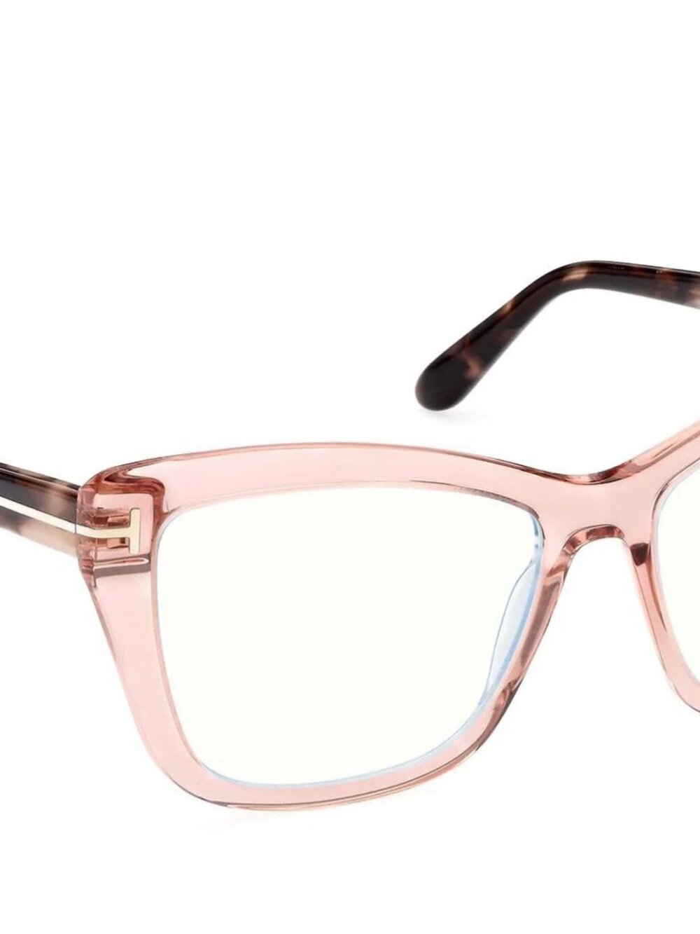 NEW TOM FORD TF5826-B 072 PINK TRANSPARENT BLUE BLOCK LENS AUTHENTIC EYEGLASSES - Picture 6 of 7